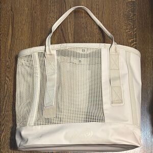 Cream mesh Tote Bag